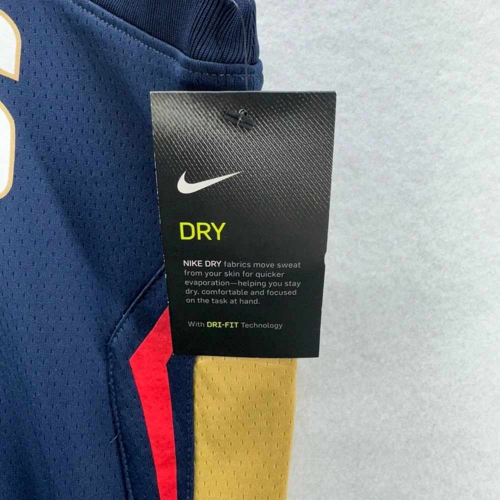 Nike NBA New Orleans Zion Williamson Swingman Jersey‎ Mens Size Large Blue Gold